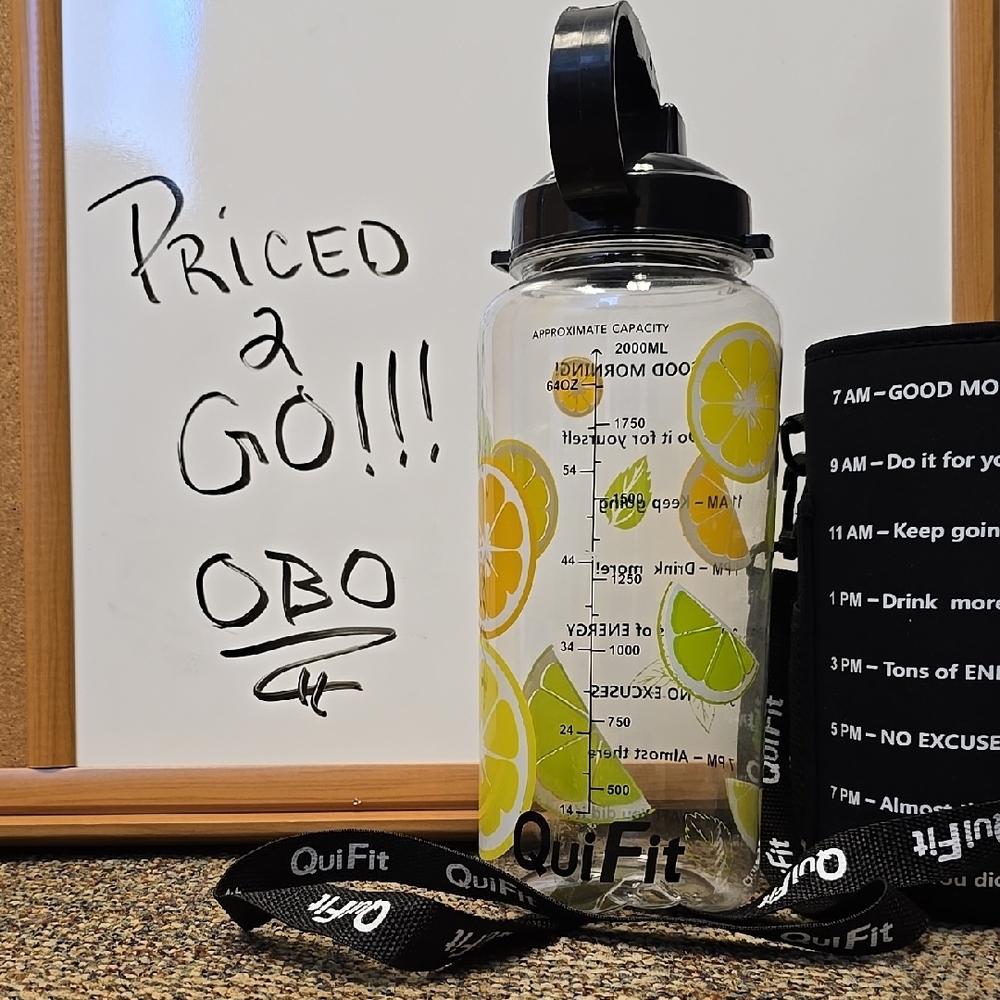 QuiFit Lemon Lime Water Bottle